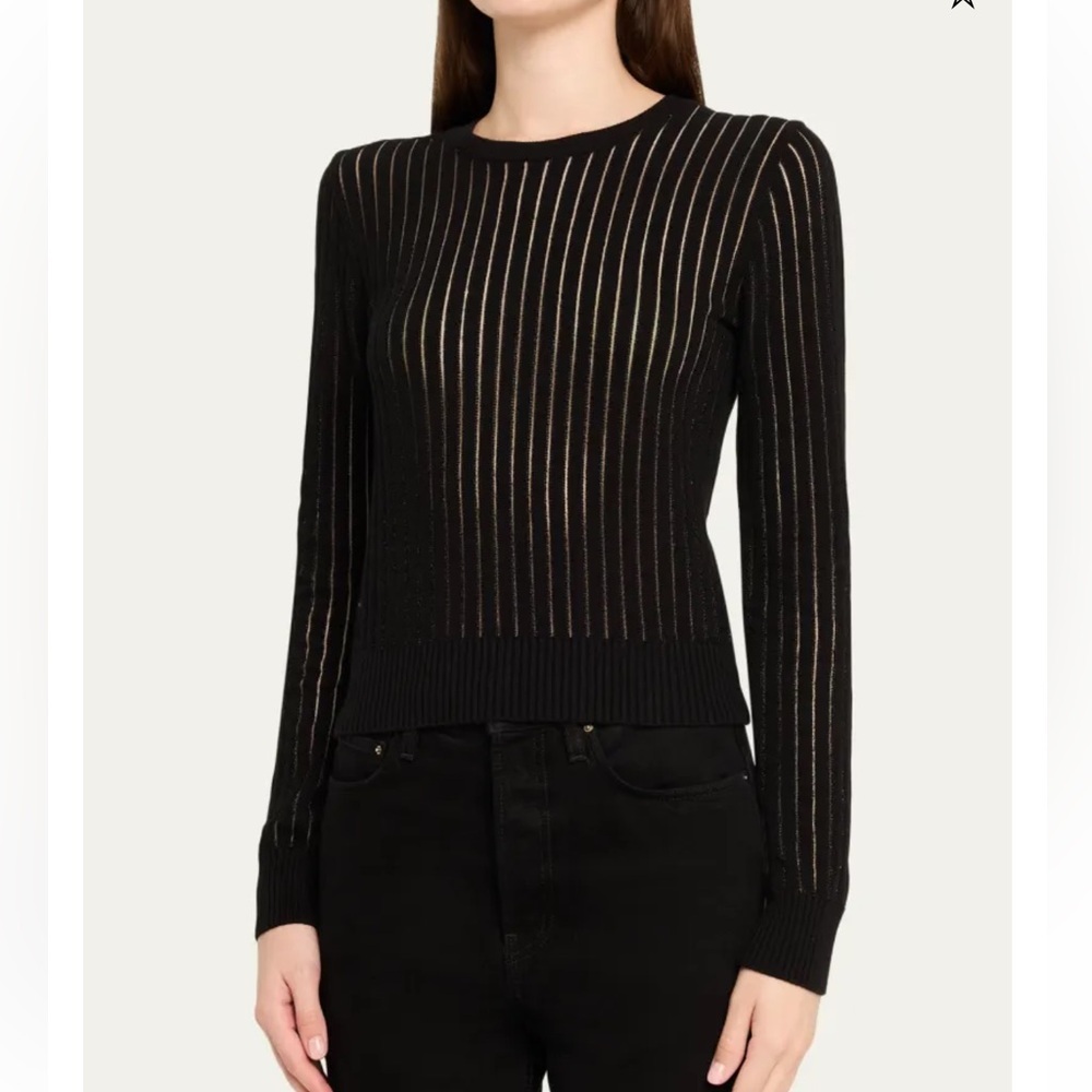 The Sheer Stripe Sweater Xs